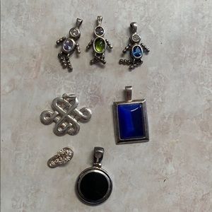 Real silver necklace pendants